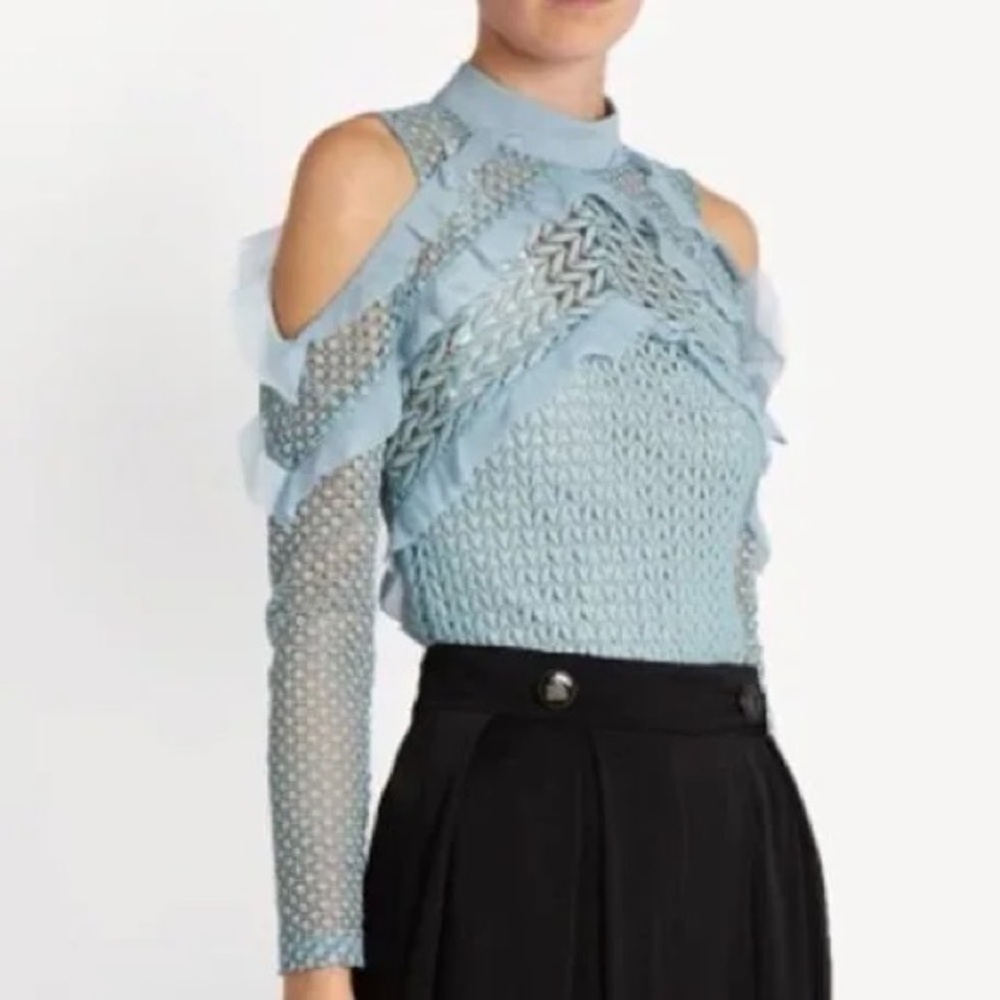 Self-Portrait Blue Top